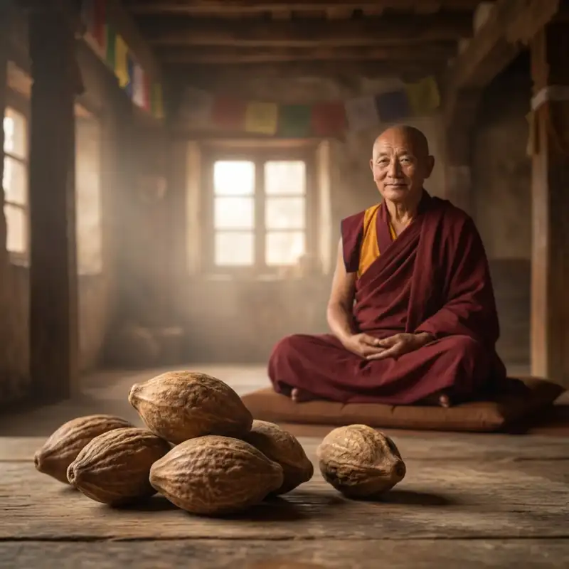 Moine tenant du Pineal Activator - le Roi des Herbes
